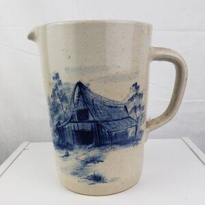 Vintage Paul Storie Pottery Pitcher Old Barn